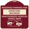 Signmission Reserved Parking for Expecting Mothers Unauthorized Vehicles Towed Away, A-DES-BU-1818-23104 A-DES-BU-1818-23104 - alternate 1
